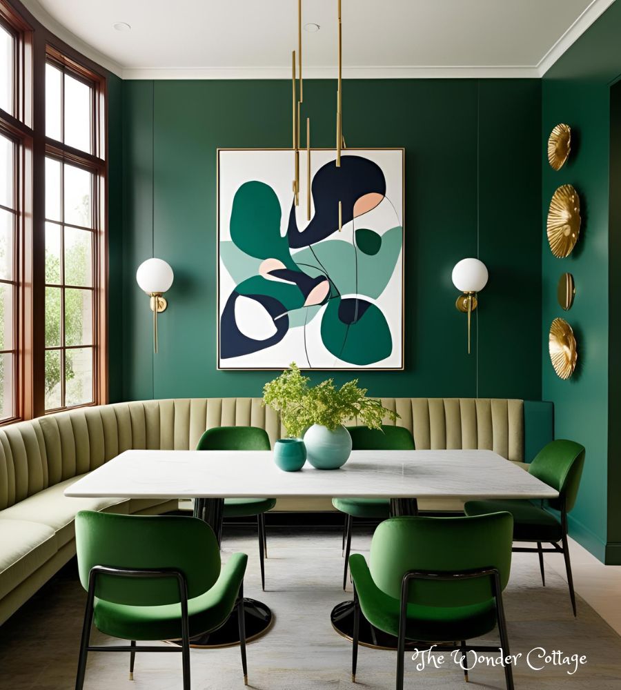 dining area decor with artwork