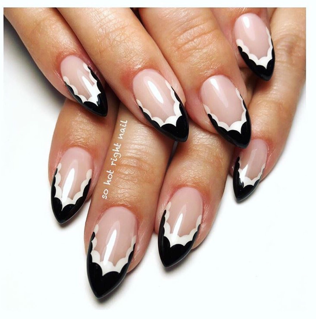 56 Glamorous Black And White Nail Designs - The Wonder Cottage