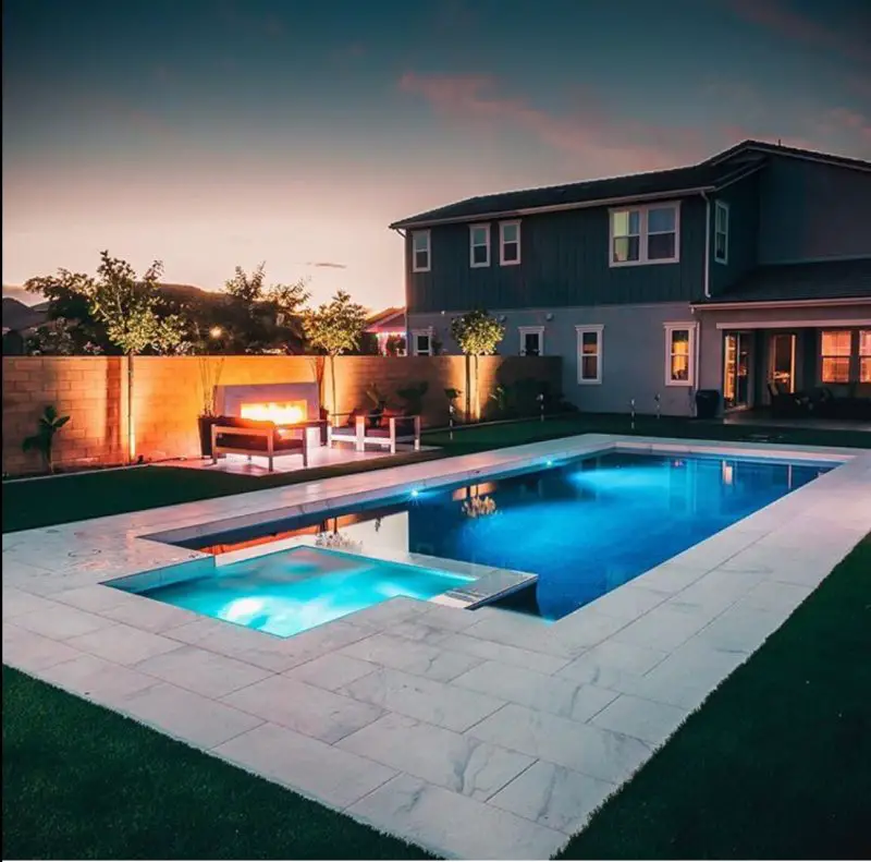 swimming pool and house