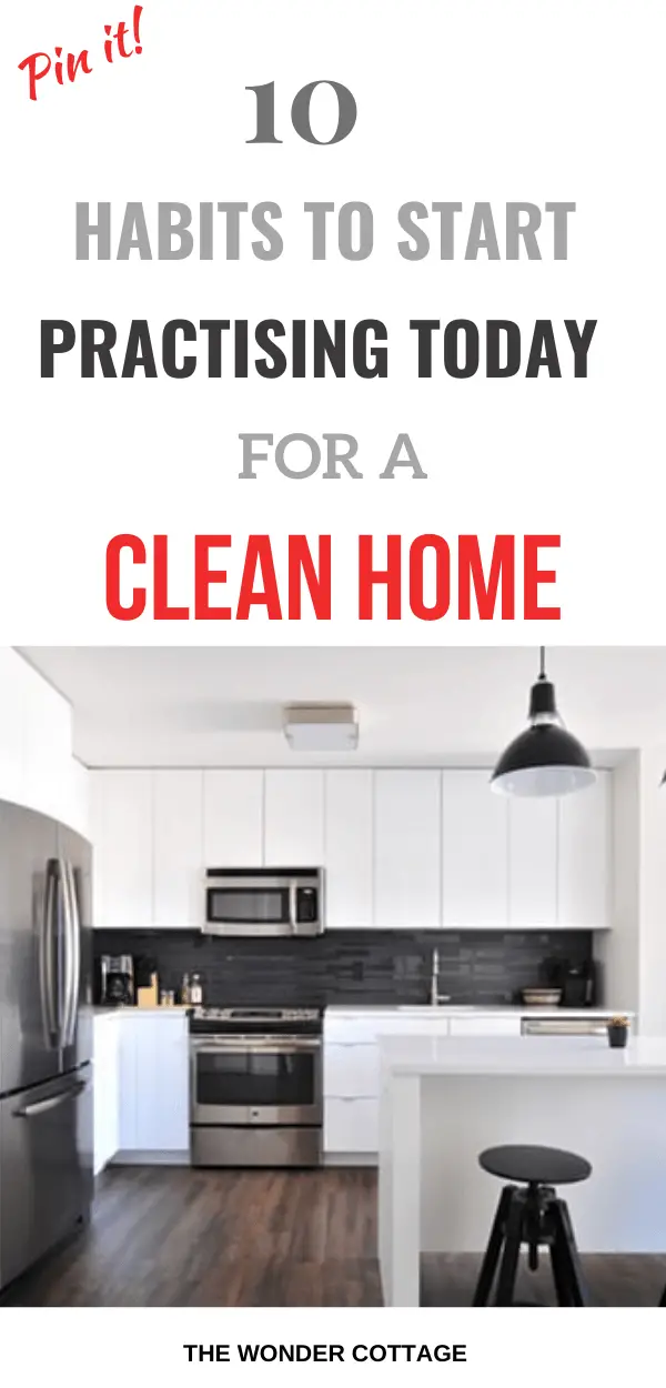 habits to practise for a clean home