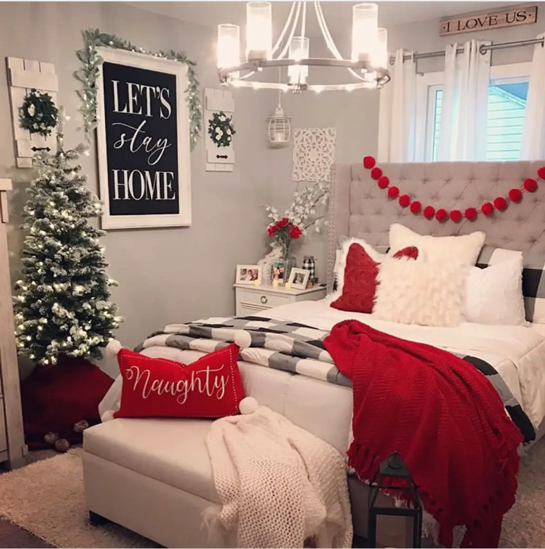 bedroom decoration for christmas