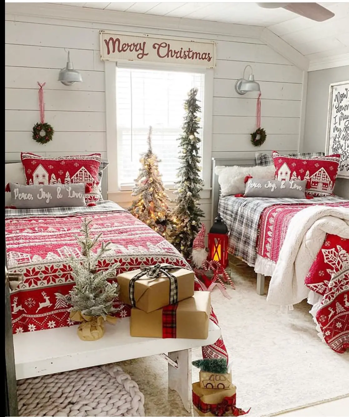 bedroom decor for christmas