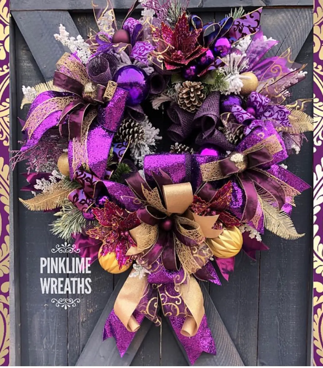 purple wreath