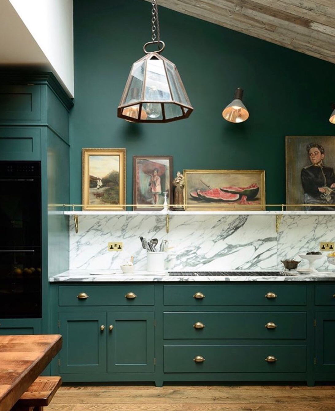 green kitchen design