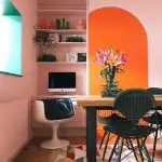 orange office decor