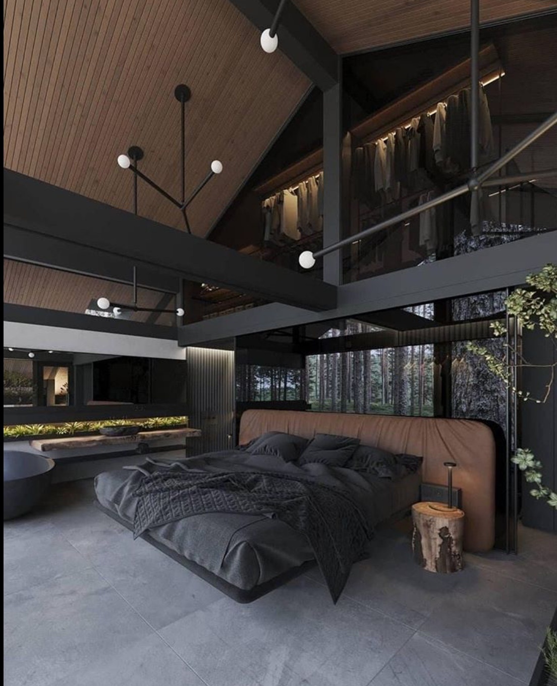 dark bedroom decor