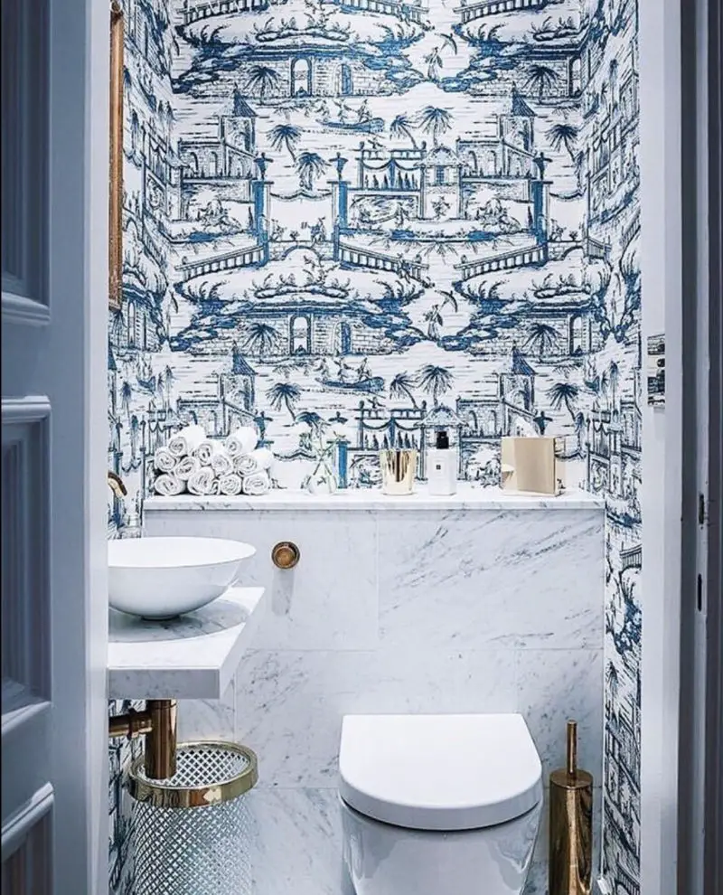 30+ Stunning Bathroom Wallpaper Ideas You'll Love - 2BD8BA8A 879B 4F5D 88CC 93A21891C99E 800x990