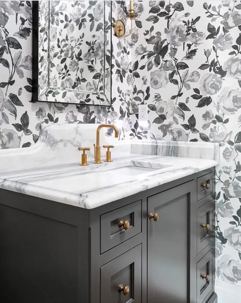 30+ Stunning Bathroom Wallpaper Ideas You'll Love - The Wonder Cottage