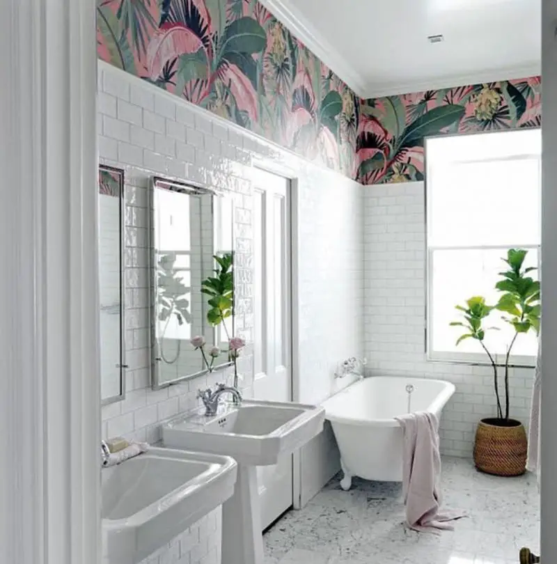 30+ Stunning Bathroom Wallpaper Ideas You'll Love - The Wonder Cottage