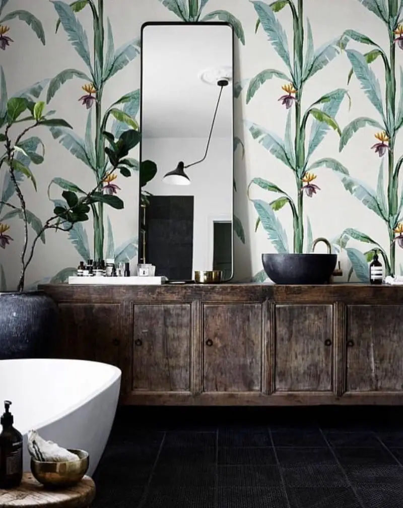 30+ Stunning Bathroom Wallpaper Ideas You'll Love - The Wonder Cottage