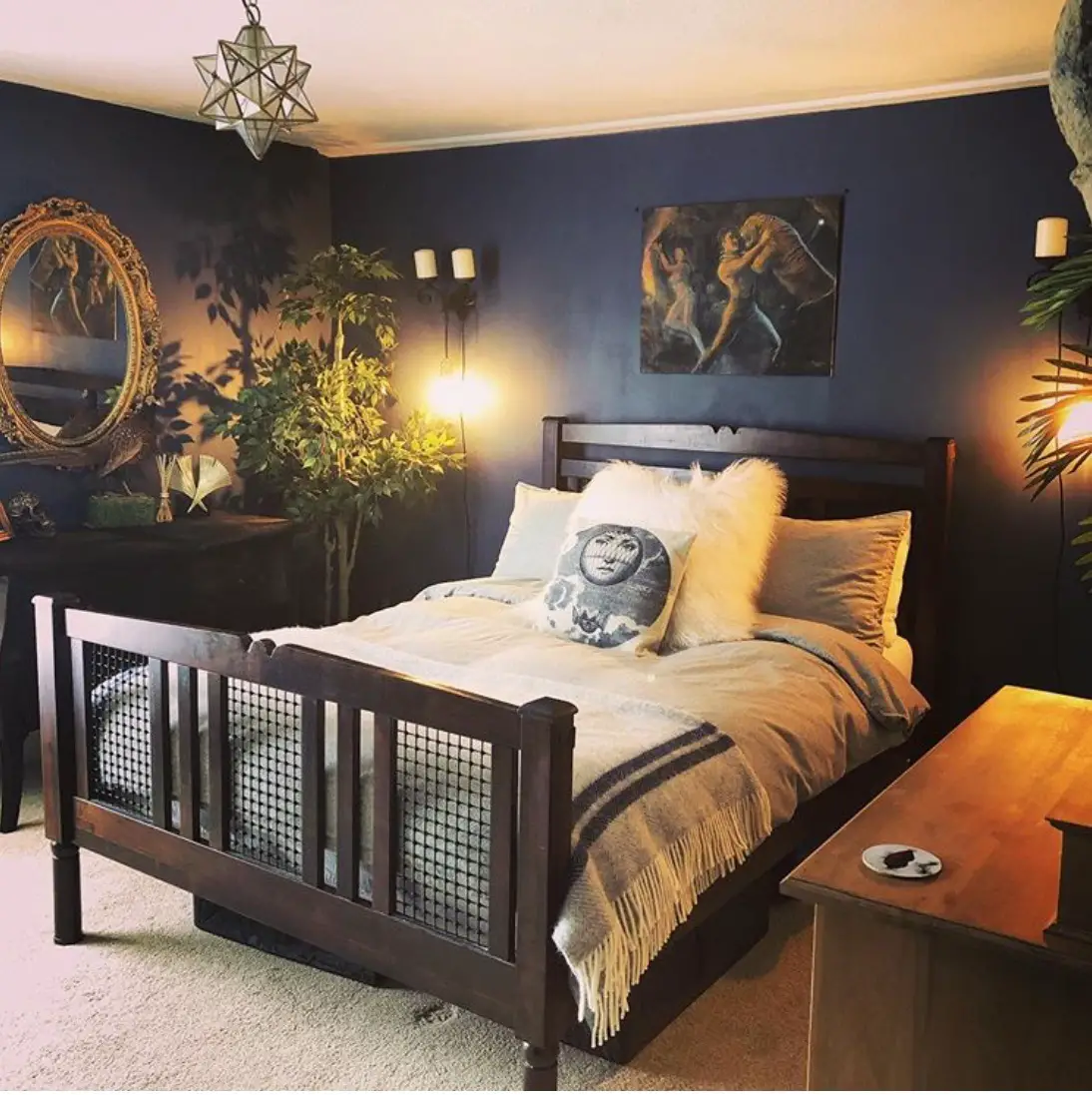 30+ Cool Dark Bedroom Decor Ideas - The Wonder Cottage