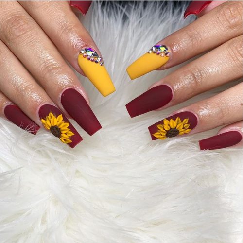 40+ Sunflower Nail Designs For Summer - The Wonder Cottage