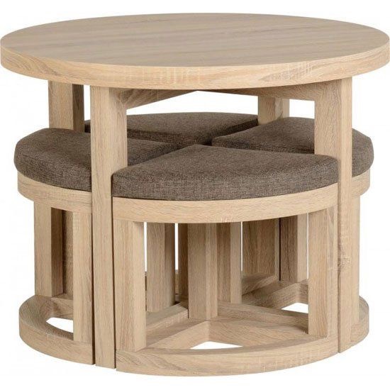 round dining tables with tuck under chairs