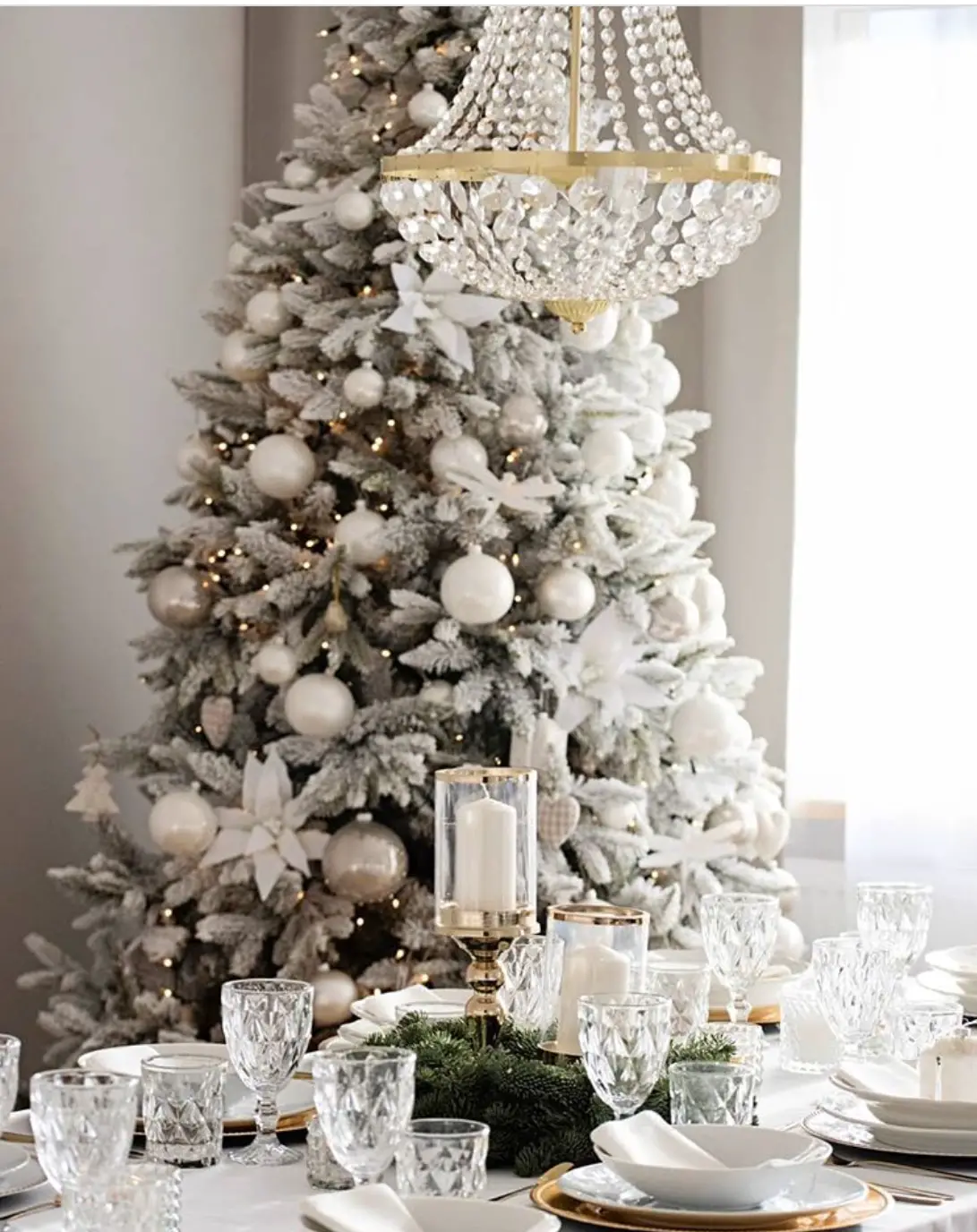 white christmas tree decorations