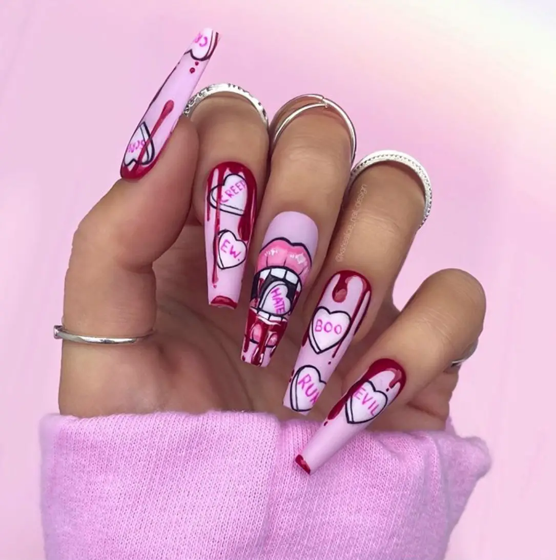 pretty halloween nails