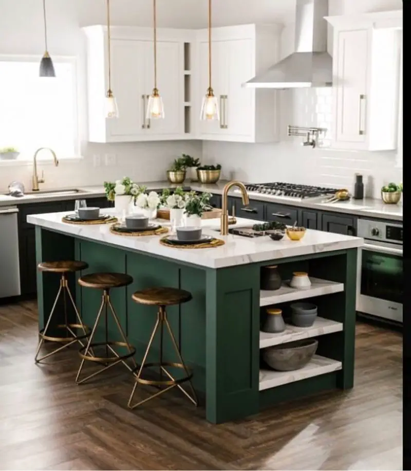 20+ Green Kitchen Designs For Your Home - The Wonder Cottage