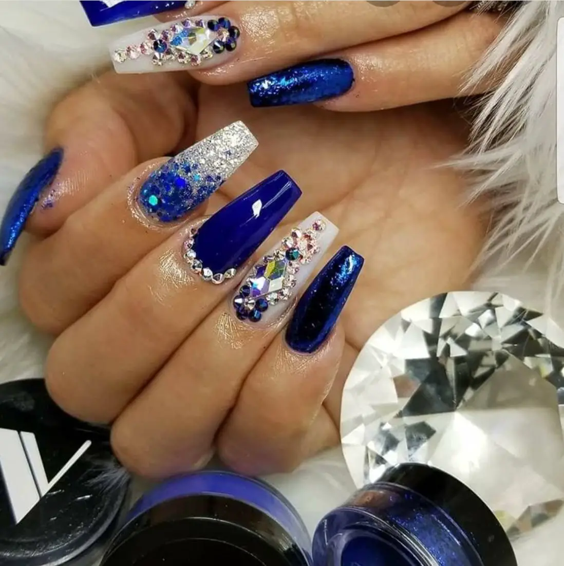 shimmering nails