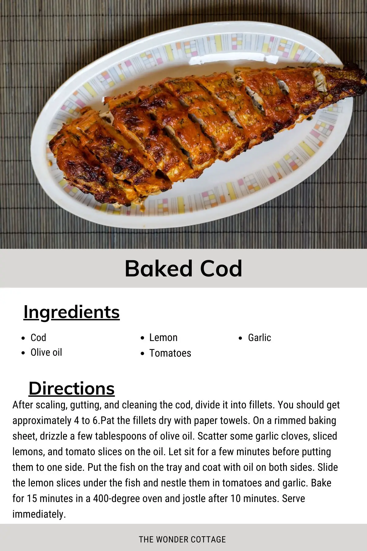 baked cod recipe