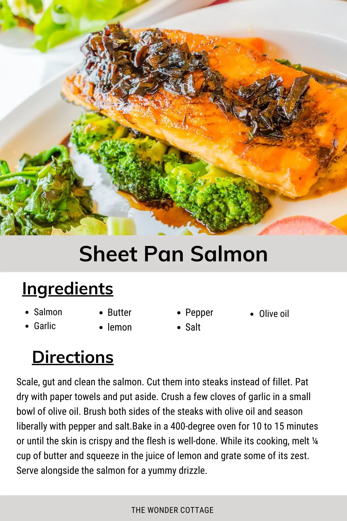 sheet pan salmon - fresh fish recipe