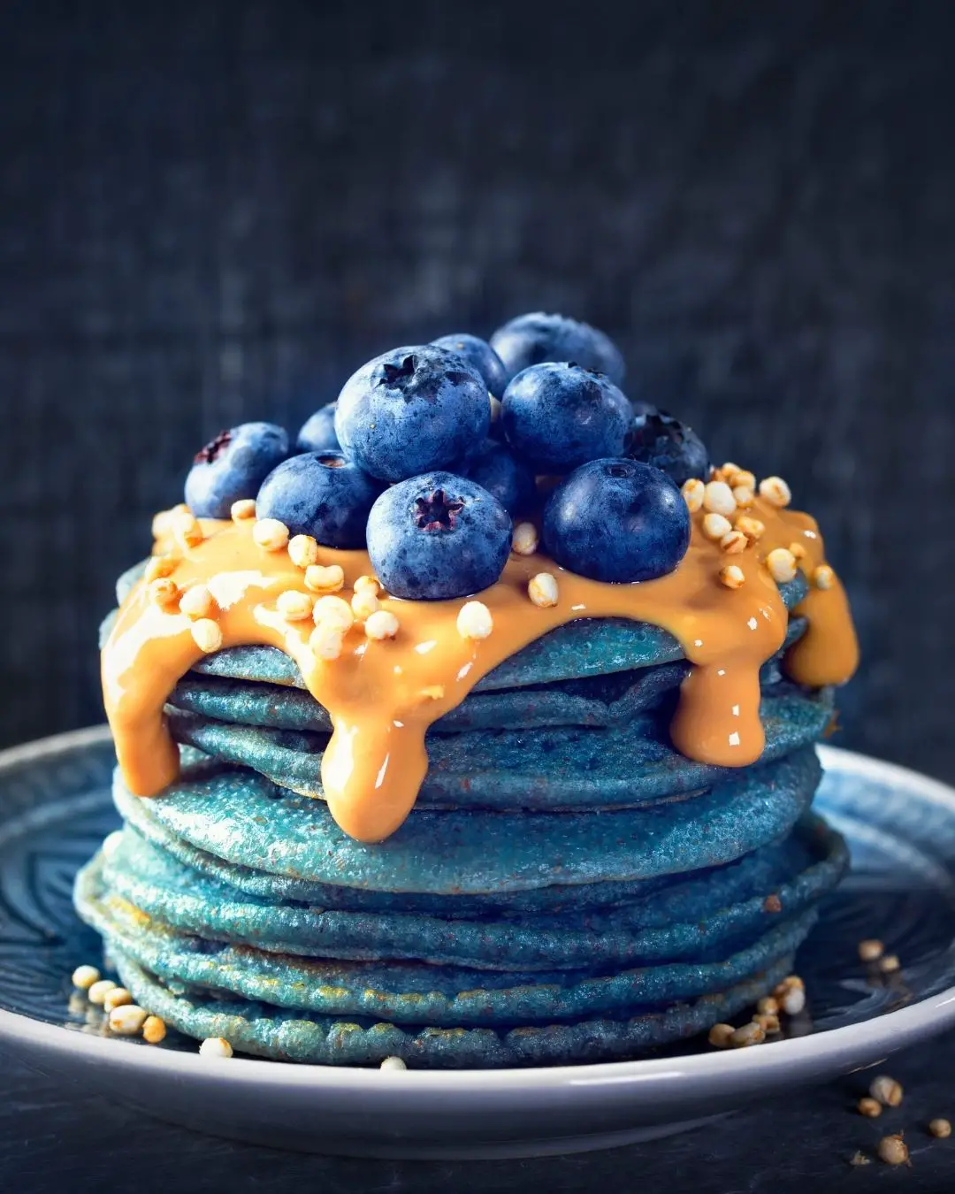 blue pancakes recipe