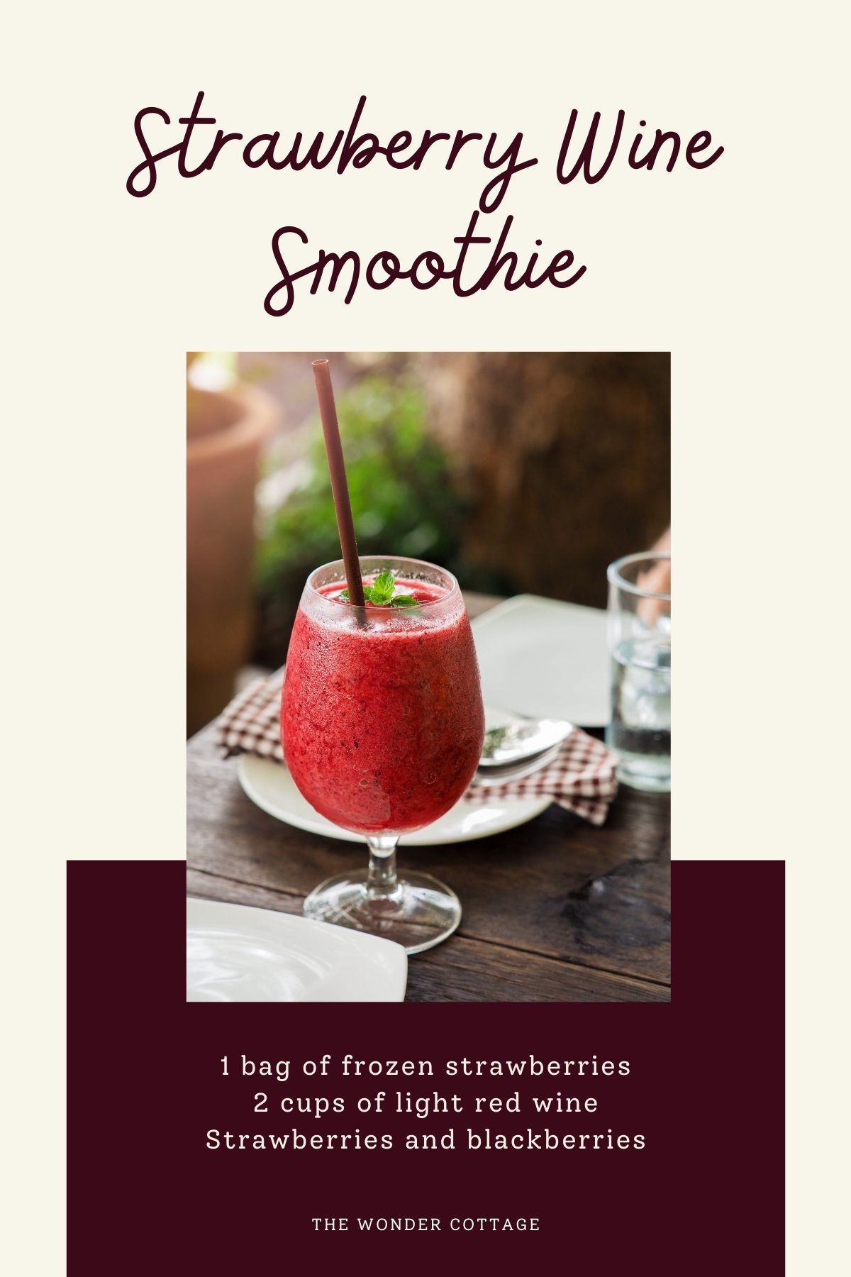 Strawberry wine smoothie