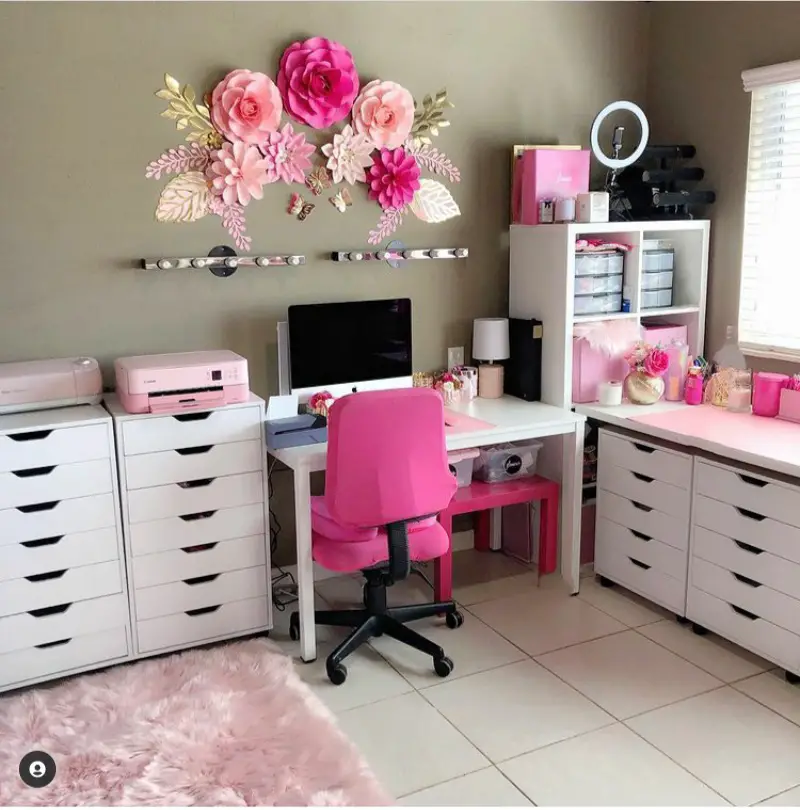 pink office ideas