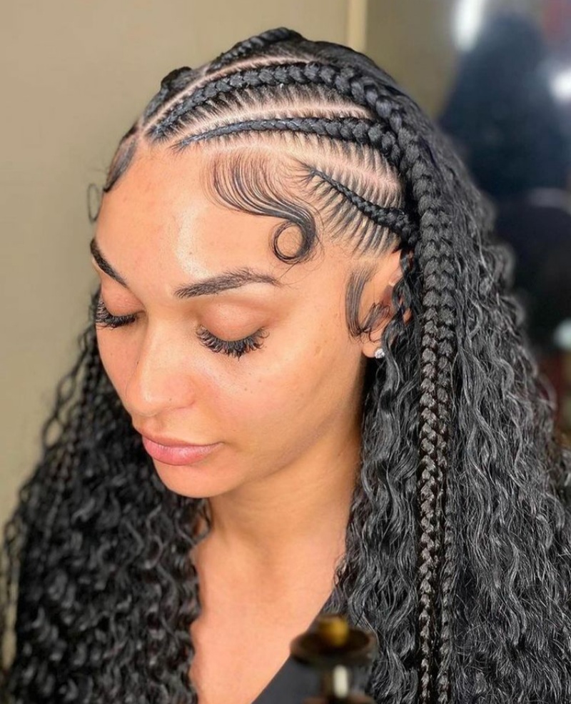 Glowing Feeding Braids Styles