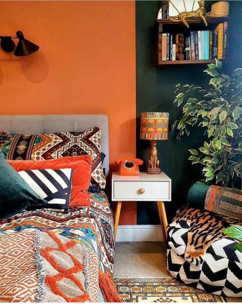 orange bedroom ideas