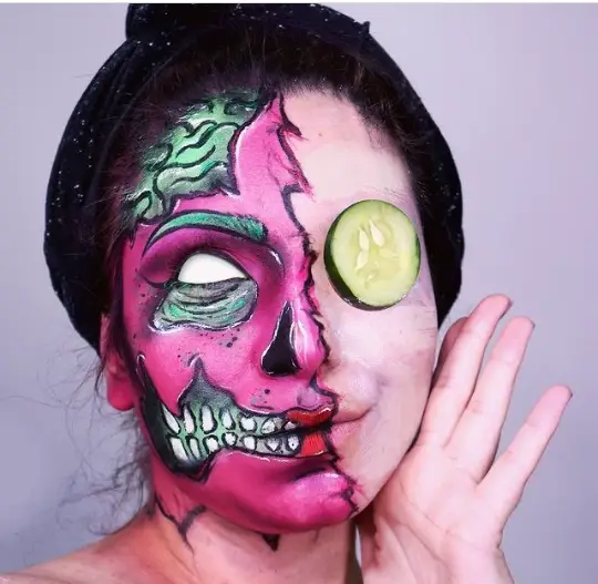 Zombie makeup for Halloween