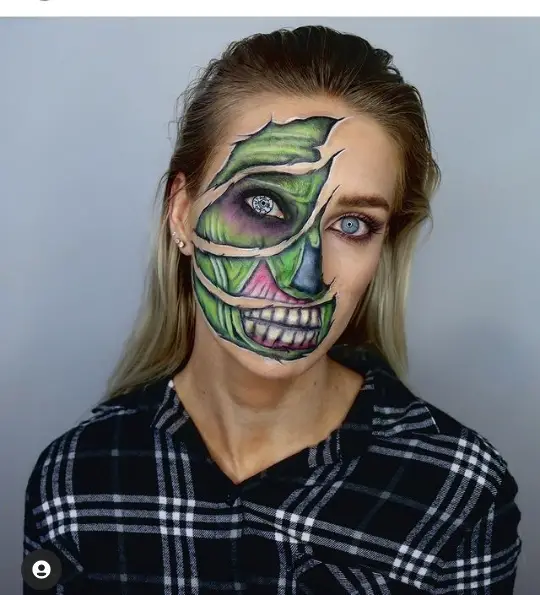 Zombie makeup for Halloween