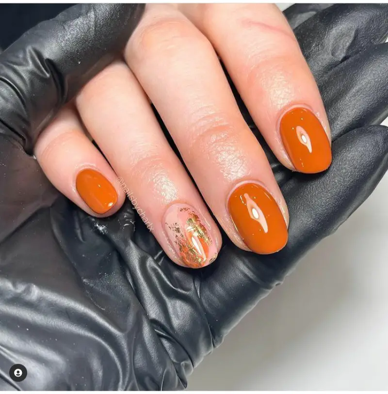 orange nail designs