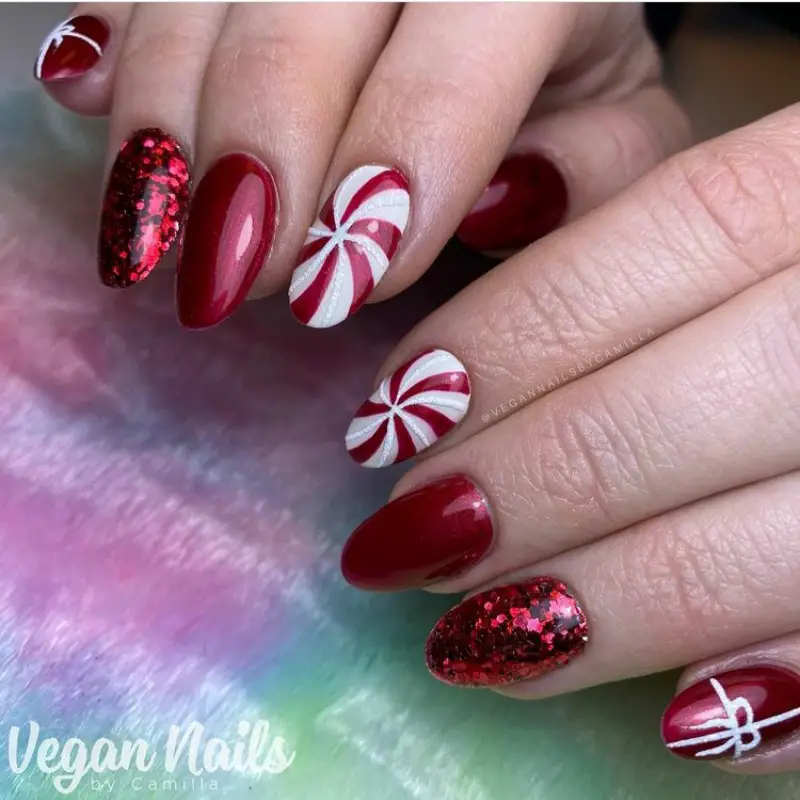 candy cane nail designs