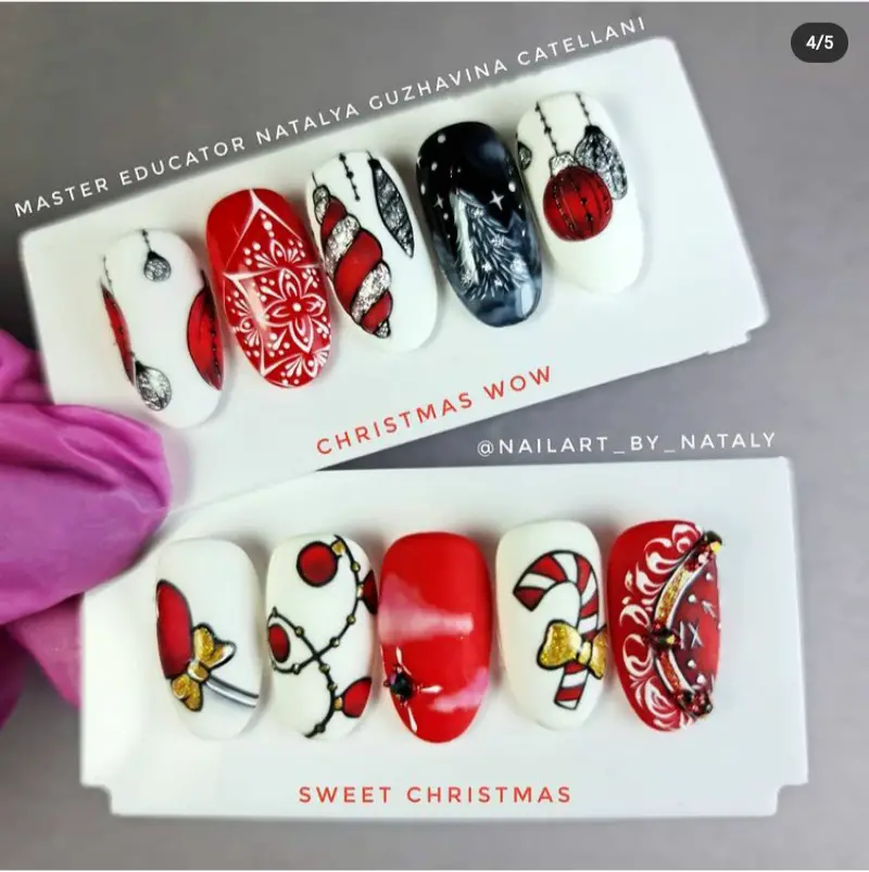 christmas press on nails