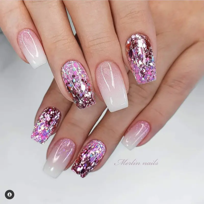 sparkling nails