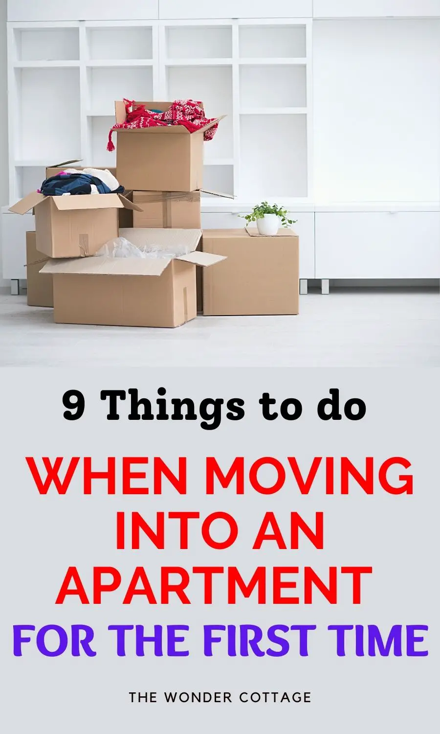 Things to do when moving into an apartment for the first time