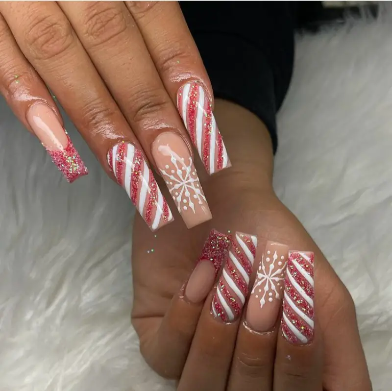 Christmas acrylic nail designs