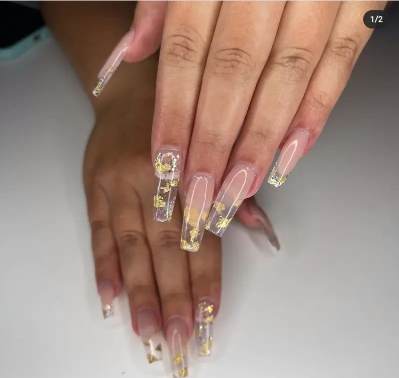 clear acrylic nails