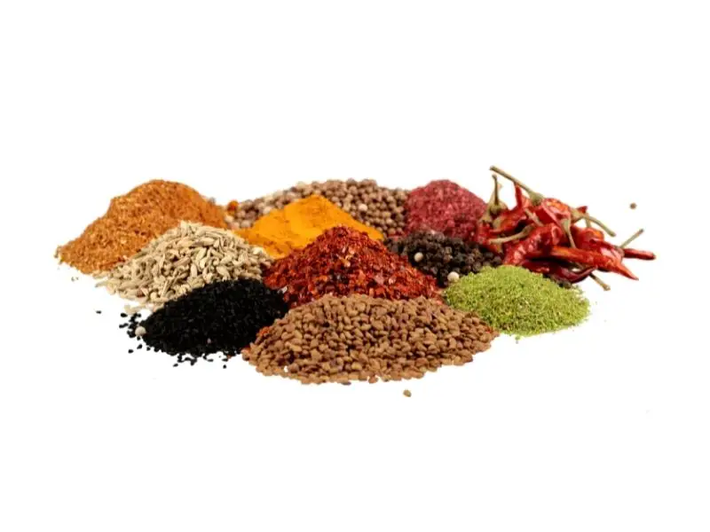 variety of dried spices