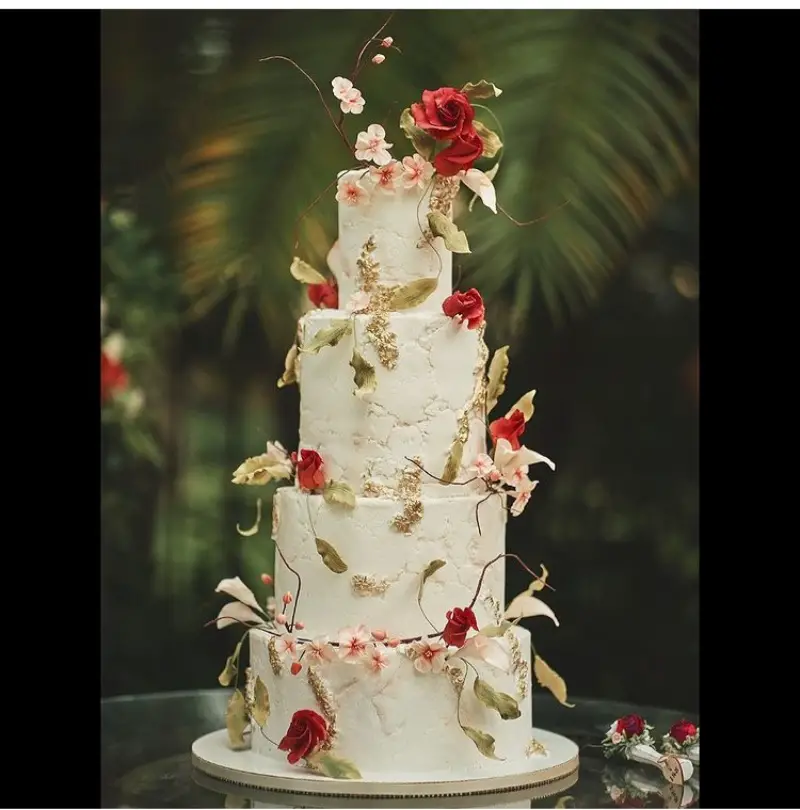 valentine wedding cake