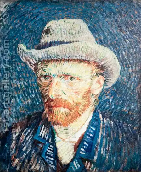 Vincent Van Gogh Self-portrait with grey felt hat, 1887