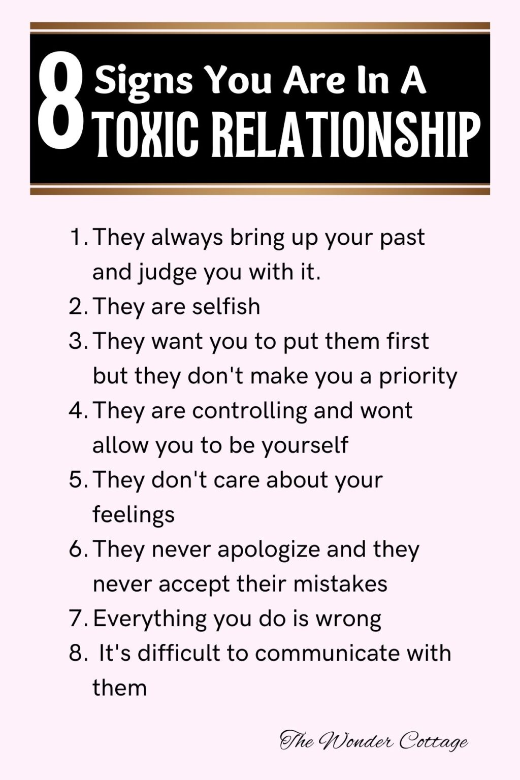 8 Signs Of Toxic Relationships And Toxic People - The Wonder Cottage