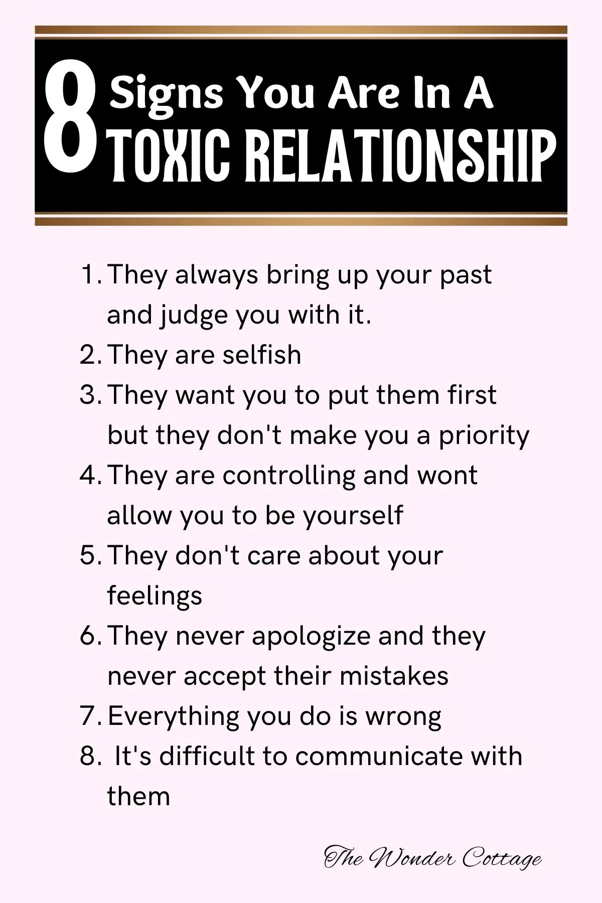 Signs you are in a toxic relationship