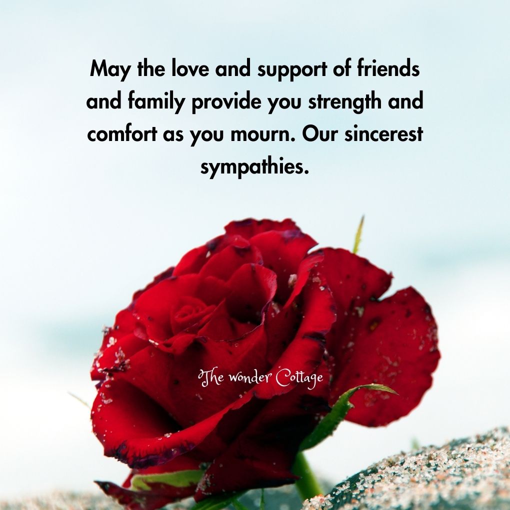 May the love and support of friends and family provide you strength and comfort as you mourn. Our sincerest sympathies.