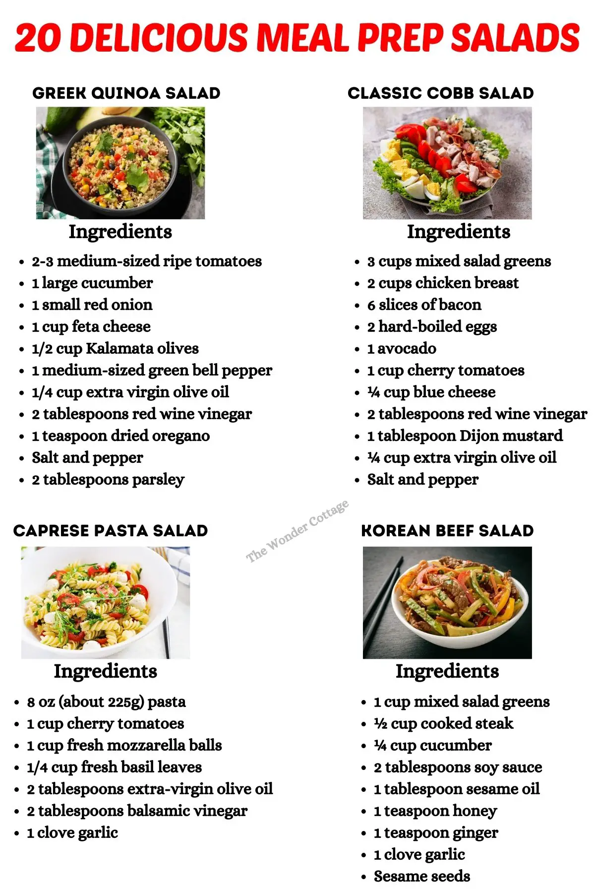 20 Delicious Meal Prep Salads