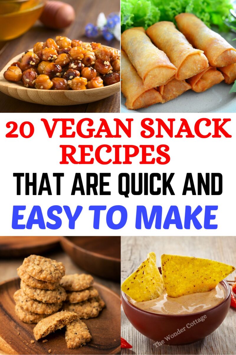 20 Vegan Snack Recipes That Are Quick And Easy To Make - The Wonder Cottage