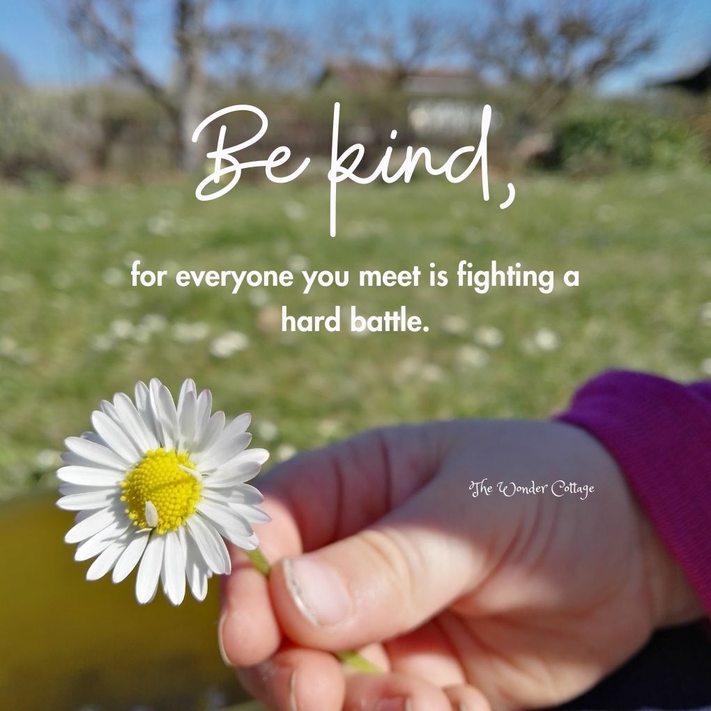 Be kind, for everyone you meet is fighting a hard battle.