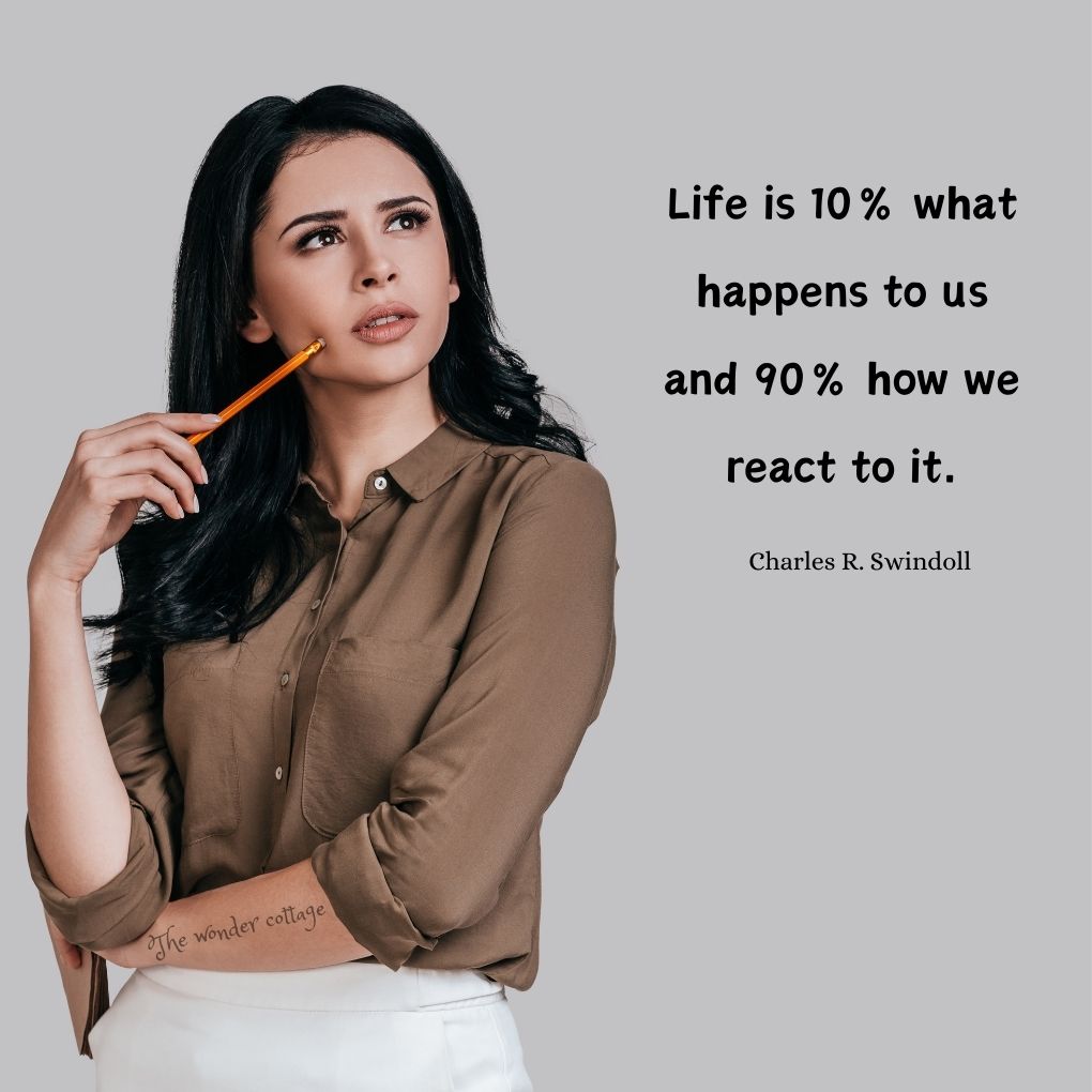 Life is 10% what happens to us and 90% how we react to it. - Charles R. Swindoll