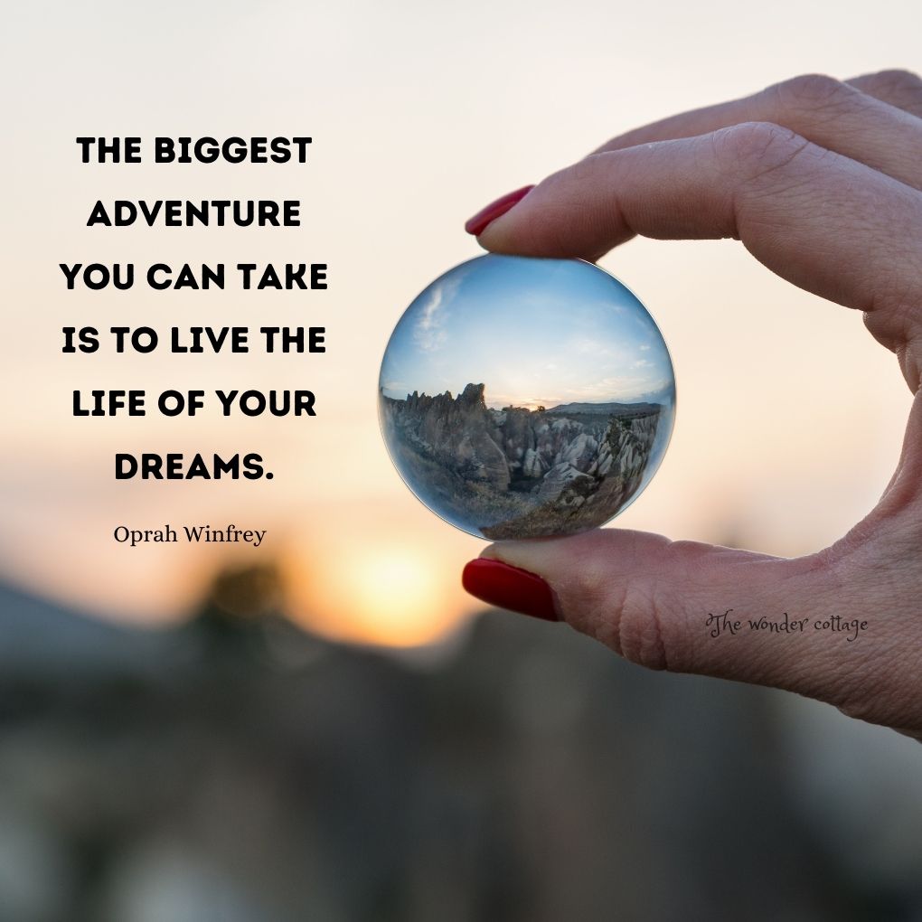 The biggest adventure you can take is to live the life of your dreams. - Oprah Winfrey